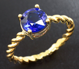 Золотое кольцо с кианитом топового цвета 1,51 карат Золото