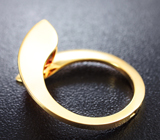 Золотое кольцо с роскошным высокодисперсионным золотистым цирконом топовой огранки 4,34 карат Золото