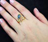 Золотое кольцо с превосходным синим сапфиром 1,9 карат Золото