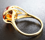 Золотое кольцо с цитрином мадейра 4,05 карат Золото