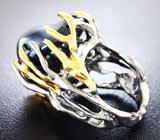 Серебряное кольцо с крупной цветной жемчужиной барокко Серебро 925