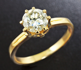 Золотое кольцо с муассанитом 0,85 карат Золото