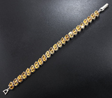 Элегантный серебряный браслет с цитринами Серебро 925