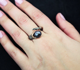 Серебряное кольцо с цветной жемчужиной Серебро 925