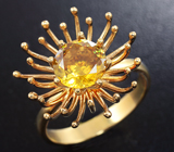 Золотое кольцо с золотистым сфеном 1,17 карат Золото