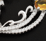 Изысканные серебряные серьги с сапфирами и кристаллическими опалами Серебро 925