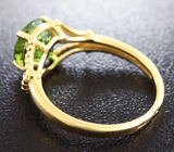 Золотое кольцо с полихромным «неоновым» турмалином 2 карат Золото