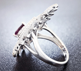 Элегантное серебряное кольцо с родолитом Серебро 925