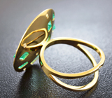 Золотое кольцо с уральскими изумрудами 3,74 карат и бриллиантами Золото