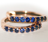 Элегантные серьги с насыщенно-синими сапфирами Золото