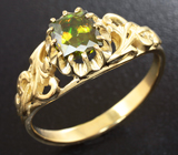 Золотое кольцо со сфеном топовых характеристик 1,18 карат Золото