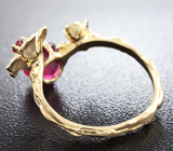 Золотое кольцо с рубином-сердцем 2,35 карат Золото