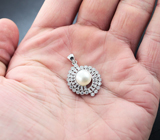 Чудесный серебряный кулон с жемчужиной Серебро 925
