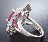 Превосходное серебряное кольцо с рубином Серебро 925