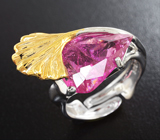 Серебряное кольцо с розовым сапфиром Серебро 925