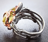Серебряное кольцо с цитрином и родолитами Серебро 925