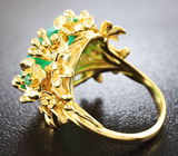 Золотое кольцо с изумрудом 8,42 карат и бриллиантами Золото