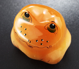 Миниатюра «Лягушка» из цельного селенита 