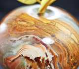 Миниатюра «Яблоко» из цельного агата 