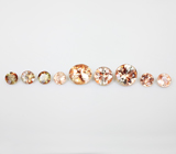 Набор из 9 андалузитов 3,2 карат 