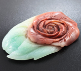 Миниатюра-подвеска «Пион» цельного амазонита 