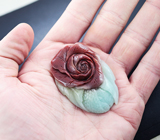 Миниатюра-подвеска «Пион» цельного амазонита 