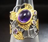 Серебряное кольцо с аметистами