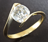 Золотое кольцо с муассанитом 1,36 карат Золото