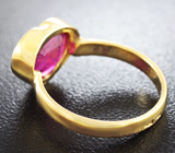 Золотое кольцо с рубином 4,9 карат Золото