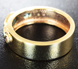 Золотое кольцо с александритами, хризобериллом и бриллиантами Золото