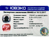 Color change garnet (Гранат со сменой цвета) 1,29 карат Не указан