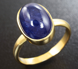 Золотое кольцо с синим сапфиром 7,88 карат Золото
