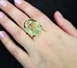 Золотое кольцо с зеленым аметистом 23,65 карат Золото