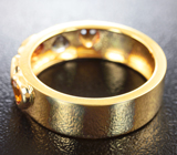 Золотое кольцо с разноцветными сапфирами Золото
