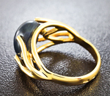 Золотое кольцо cо звездчатым сапфиром 7,3 карат и бриллиантами Золото