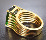 Золотое кольцо с крупным турмалином 12,54 карат и бриллиантами Золото