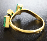 Золотое кольцо с изумрудами 0,74 карат Золото