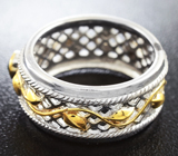 Элегантное серебряное кольцо с кристаллическим черным опалом Серебро 925