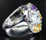 Праздничное кольцо с самоцветами Серебро 925