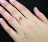Золотое кольцо с золотисто-желтым сапфиром 1,35 карат Золото