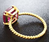 Золотое кольцо с рубином 4,09 карат Золото