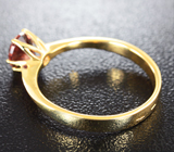 Золотое кольцо с солнечным камнем топовой огранки 0,62 карат Золото