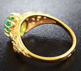 Золотое кольцо с уральским изумрудом 0,83 карат Золото