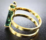 Золотое кольцо с «неоновым» индиголит турмалином 2,64 карат Золото