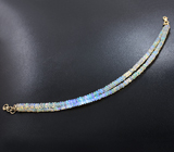 Золотой браслет с кристаллическими эфиопскими опалами 34 карат Золото
