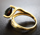 Золотое кольцо с кристаллическим черным опалом 1,94 карат Золото