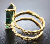 Золотое кольцо с "неоновым" индиголит турмалином 4,09 карат Золото
