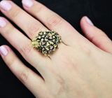 Серебряное кольцо с розовыми сапфирами Серебро 925