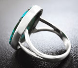 Серебряное кольцо с малахитом в хризоколле Серебро 925