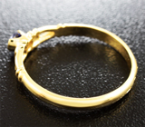 Золотое кольцо с исключительно редким бенитоитом Золото